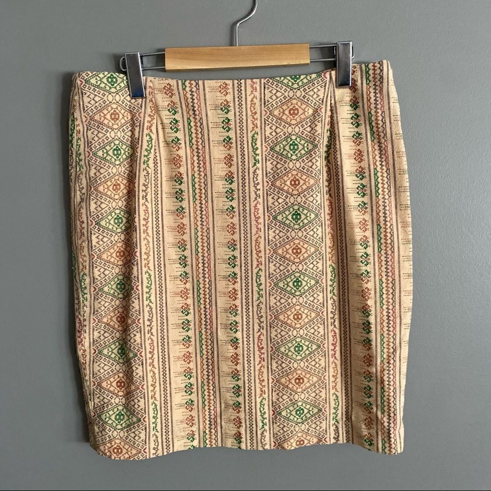 Boho‎ Aztec Western Mini Skirt Cotton Festival Southwestern Women’s L 32